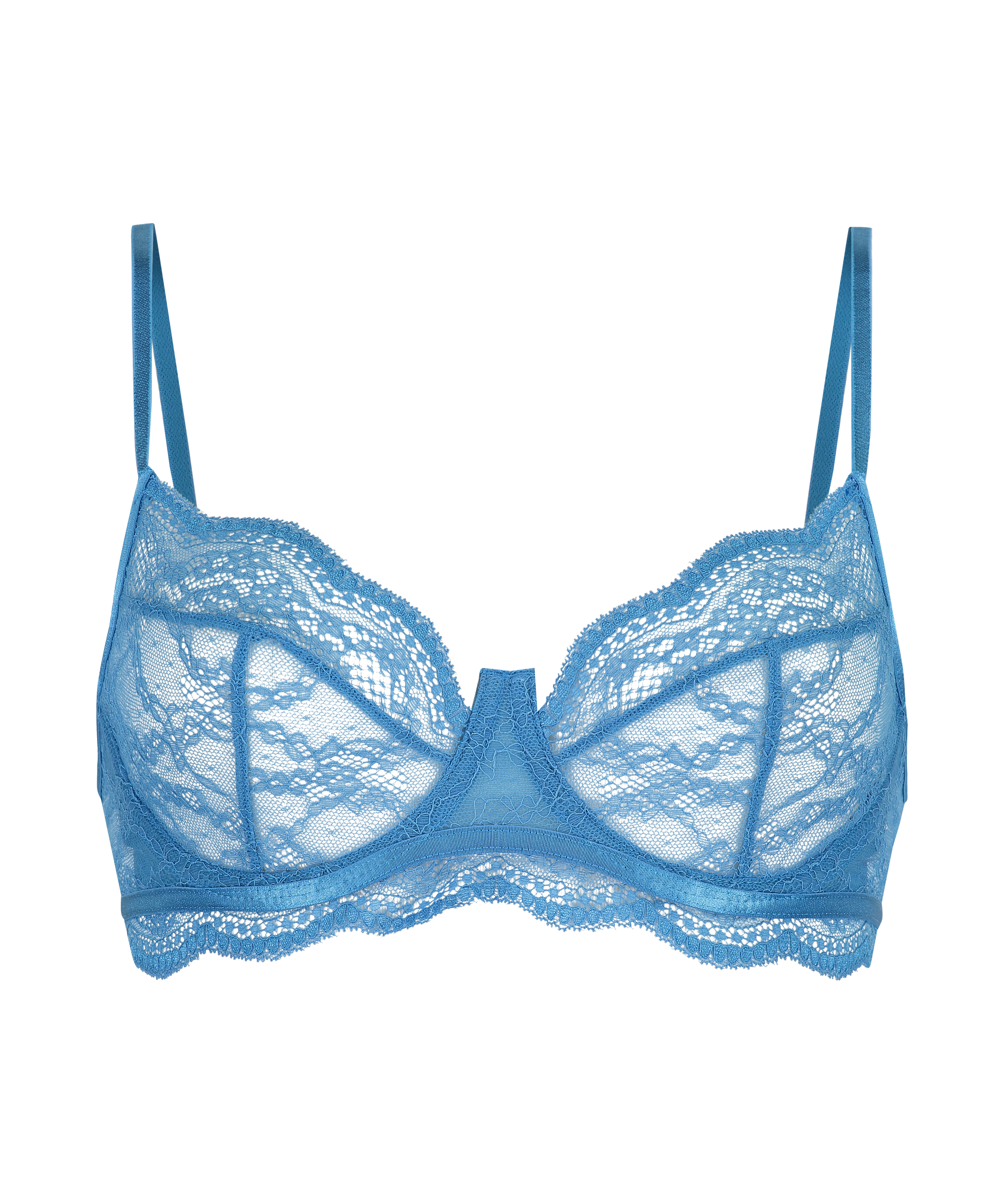 Isabelle non-padded underwired bra, Blue, main