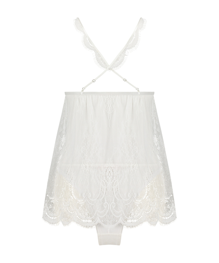 Bridal Lace Babydoll, White