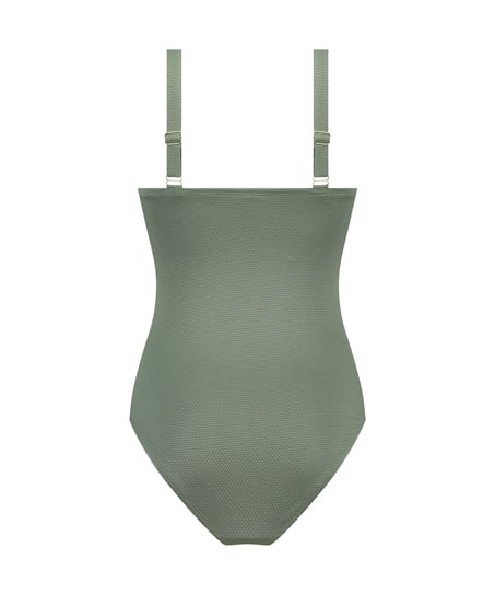 Shaping Scallop Swimsuit, Green
