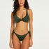 Tonal non-padded underwired bikini top, Green