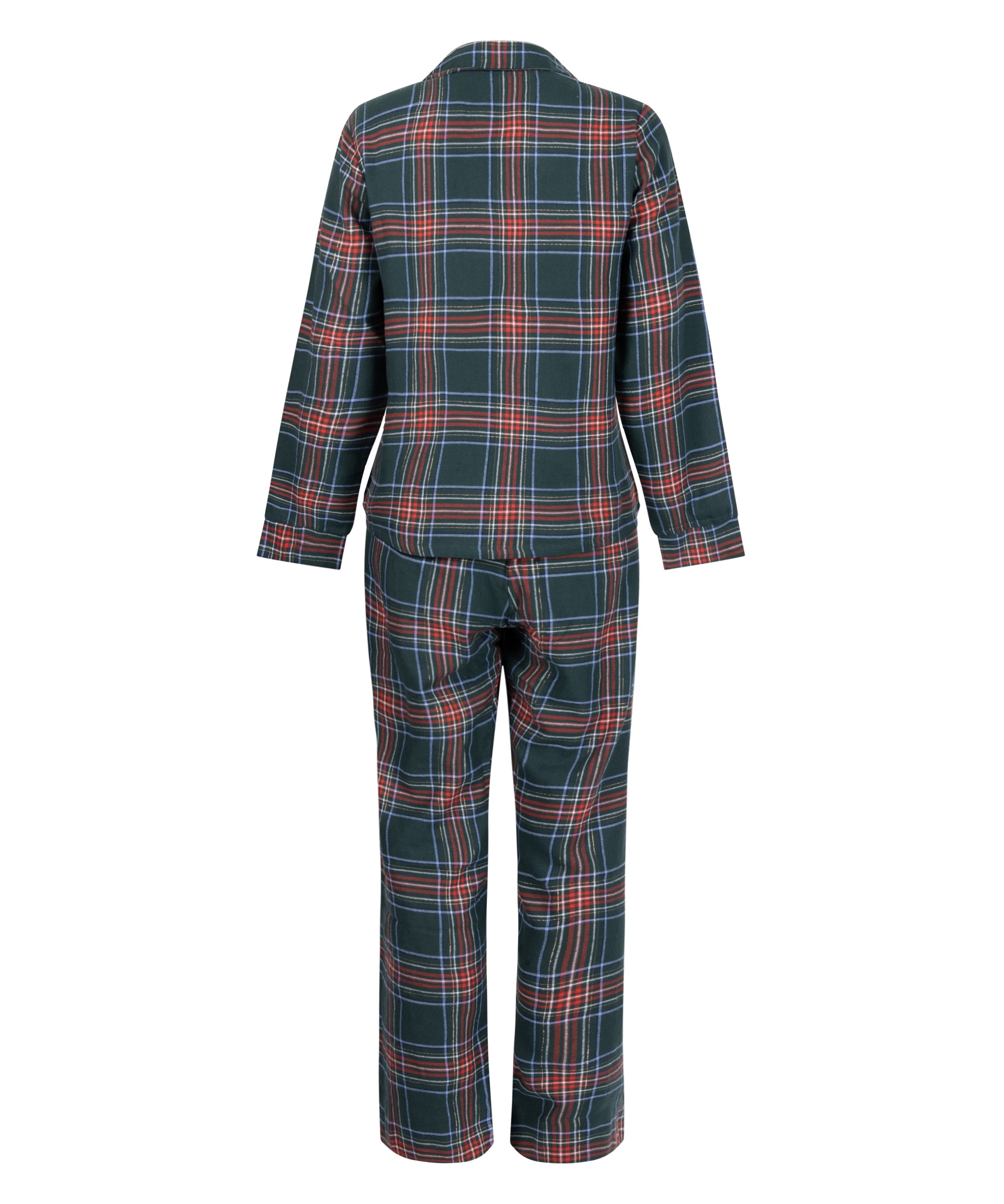Flannel Pyjama Set, Green, main