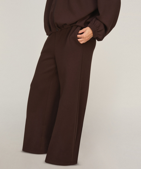 Pant viscose wide leg, Brown