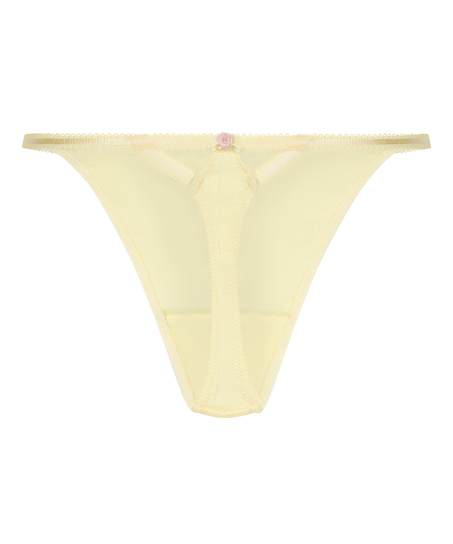 Pointelle Thong, Yellow