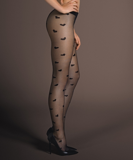 Tights Hearts, Black