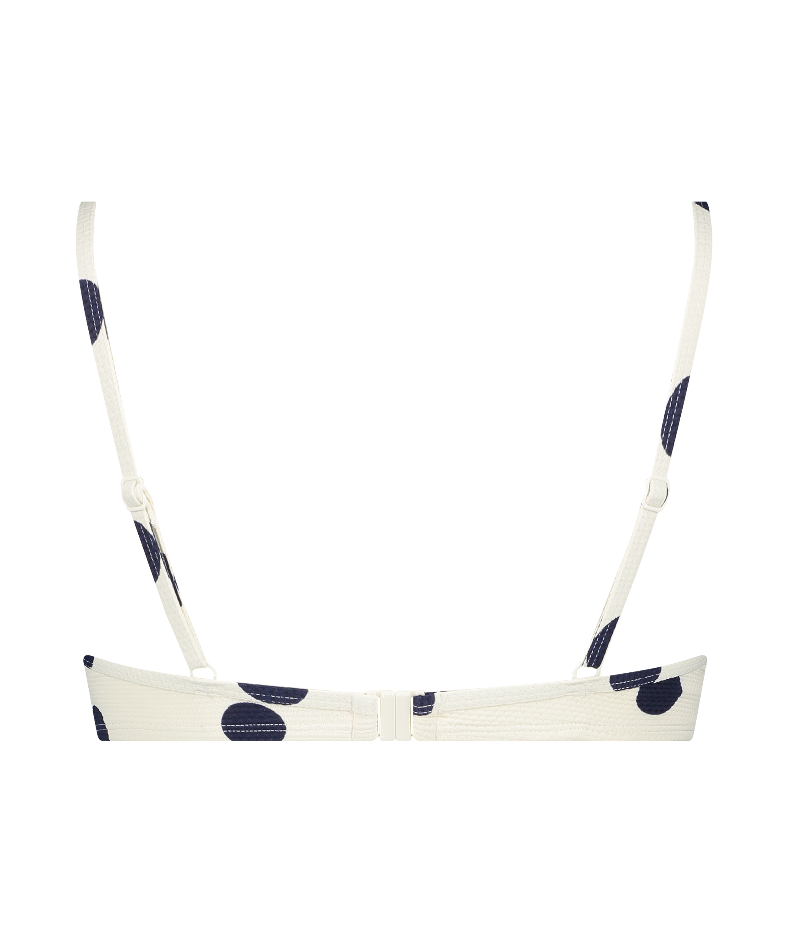 Padded underwired bikini top Scallop Dot, White, main