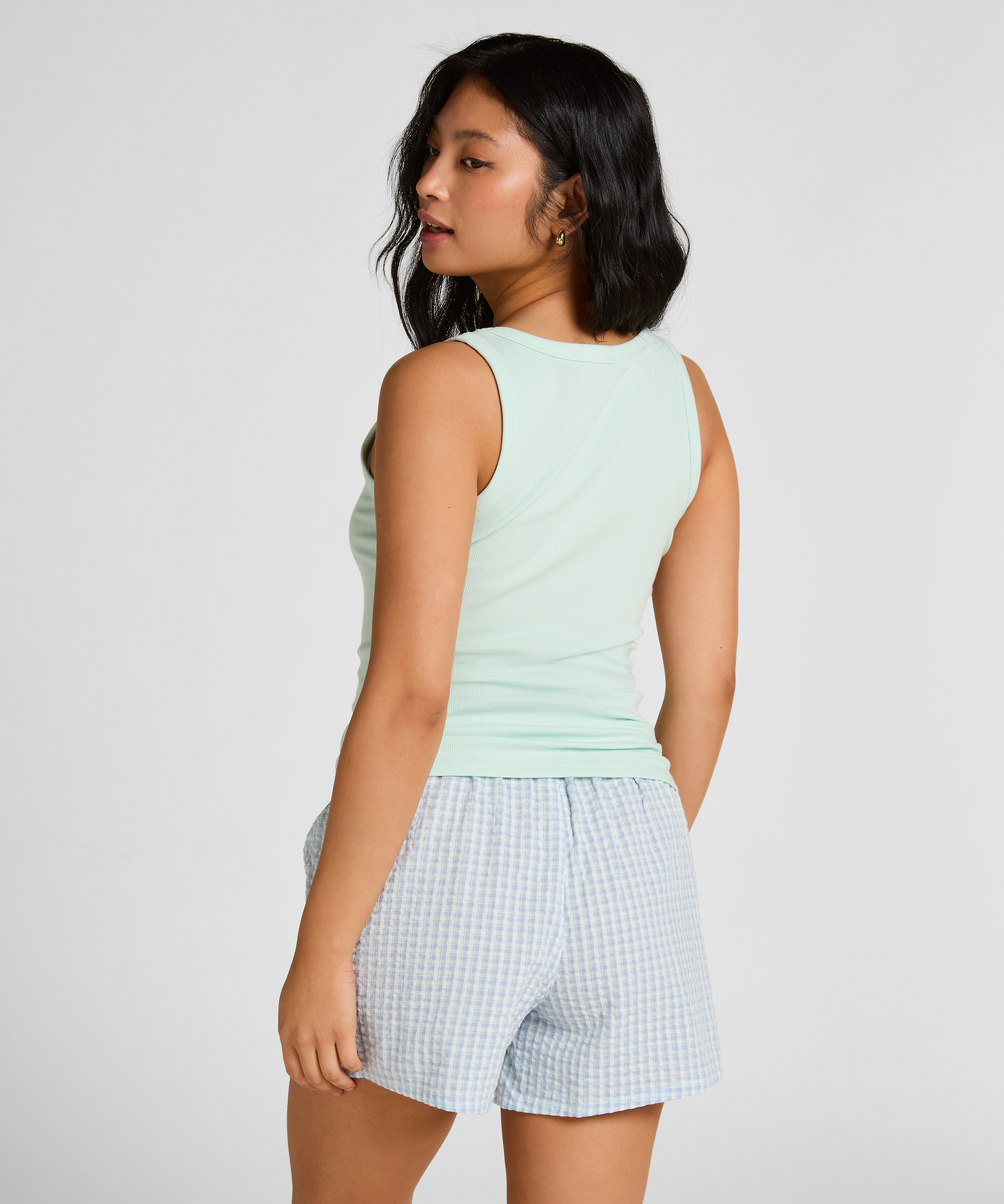 Pyjama Short Seersucker, Pink, main