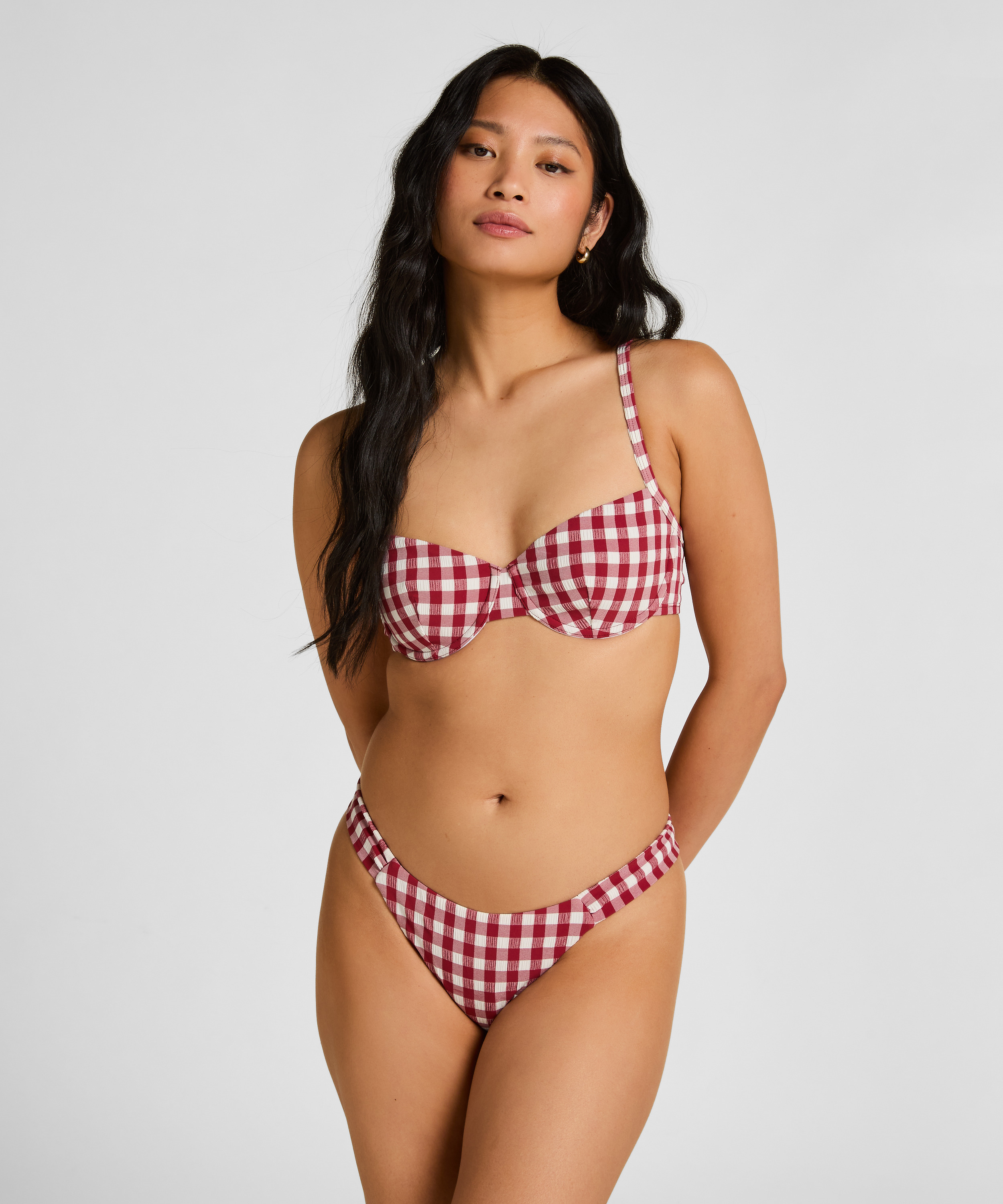 Non-Padded Underwired Bikini Top Amalfi, Red, main