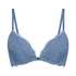 Marine Padded Push-Up Underwired Bra, Blue