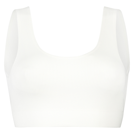Seamless bralette, White