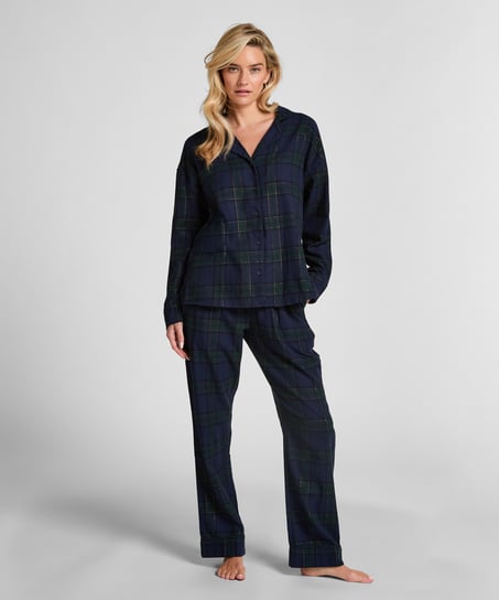 Flannel Pyjama Top, Blue