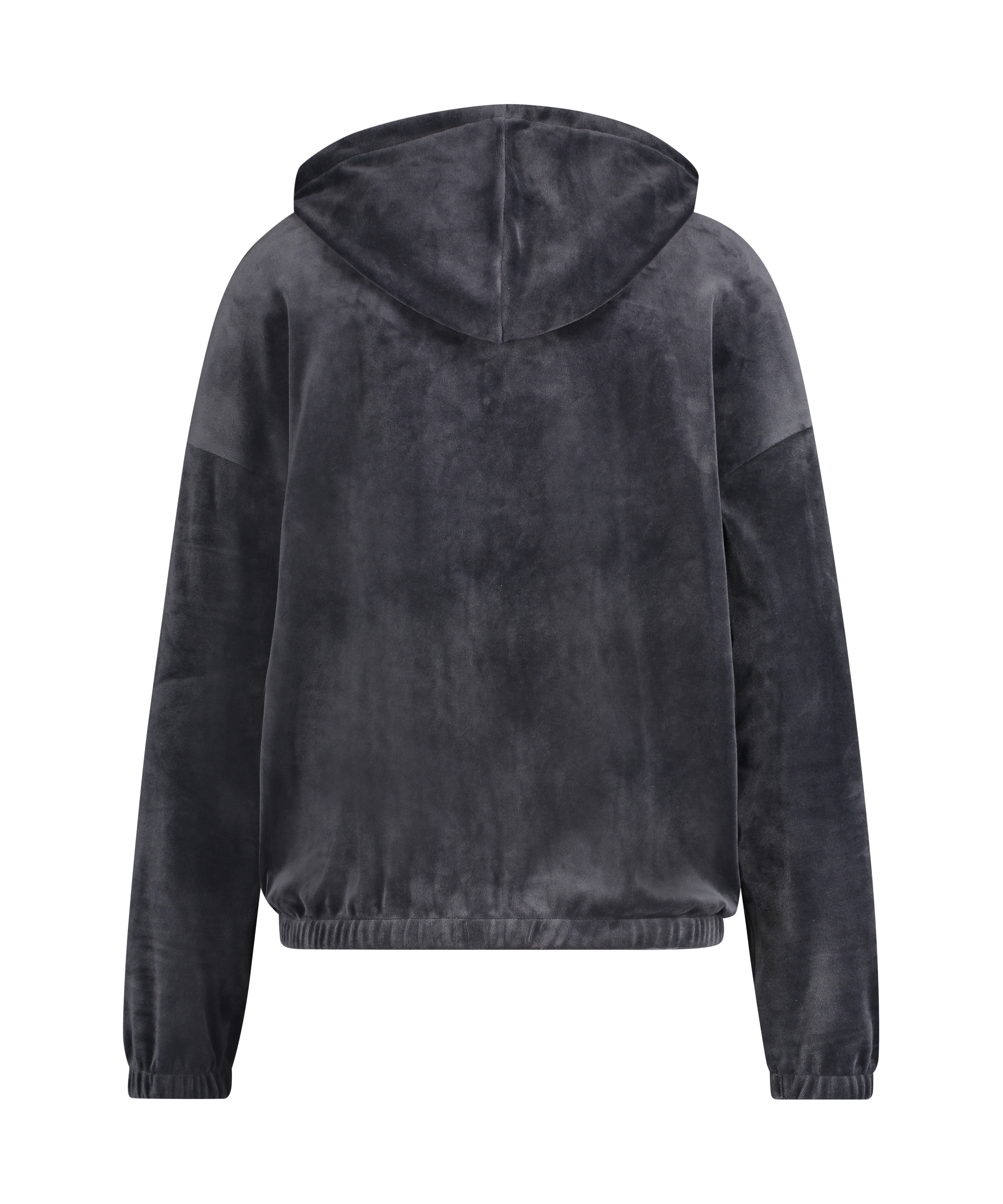 Velvet hoodie jacket, Gray, main