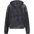 Velvet hoodie jacket, Gray