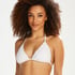 Maldives triangle bikini top, White