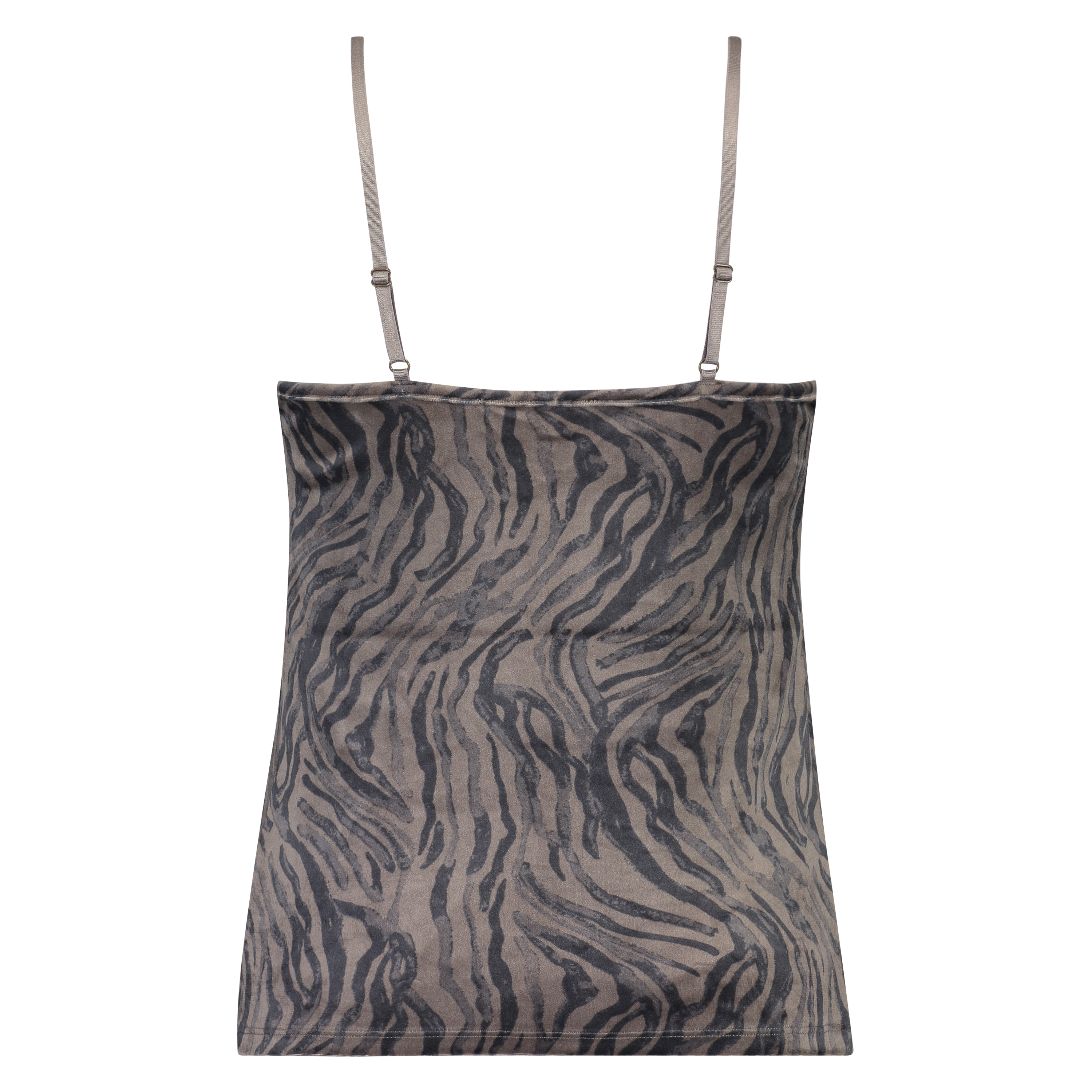 Zebra Velour Cami, Gray, main