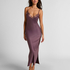 Slipdress Long Satin, Purple