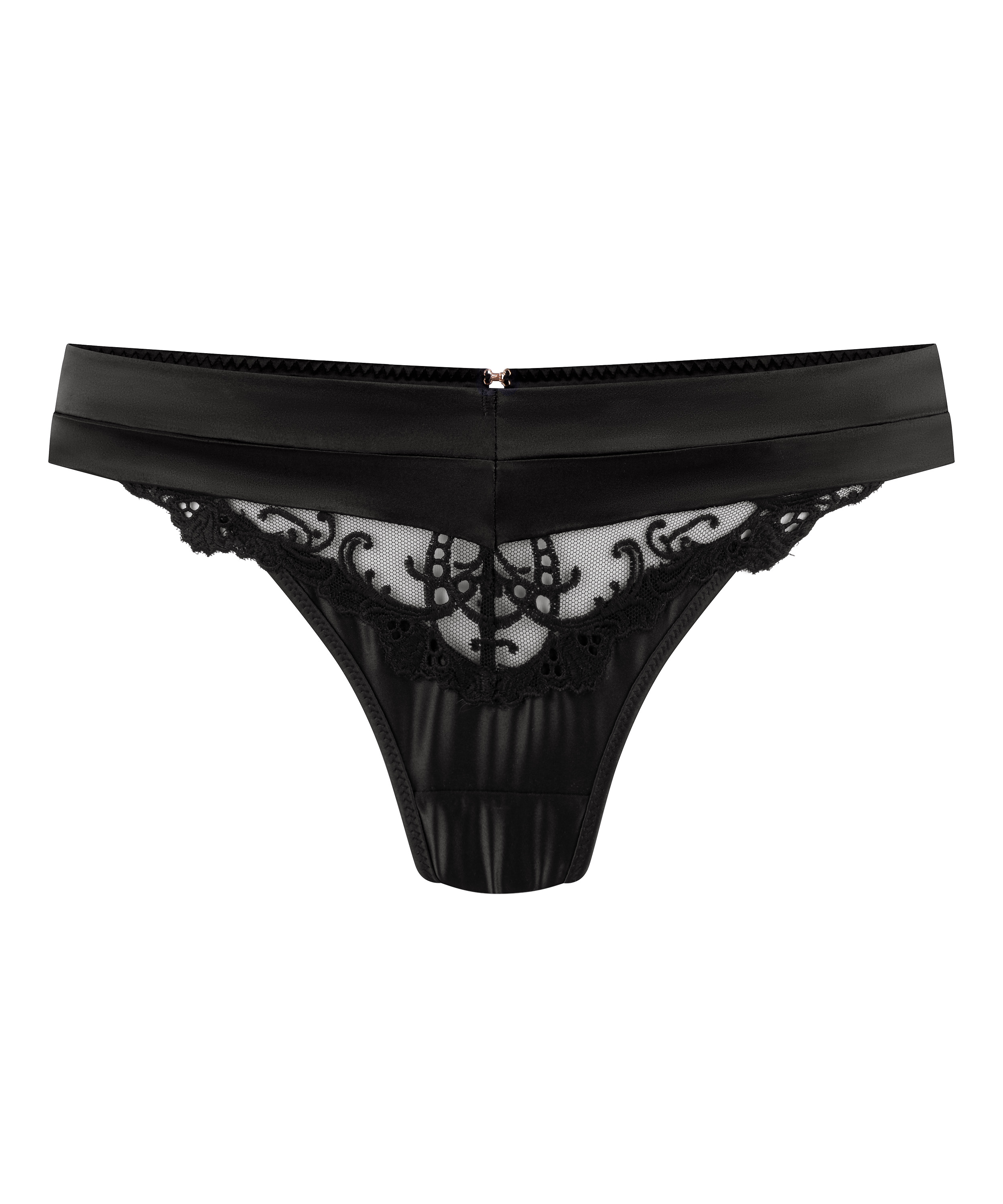 Sveta High Leg String, Black, main