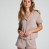 Essential Jersey Short-Sleeved Jacket, Beige