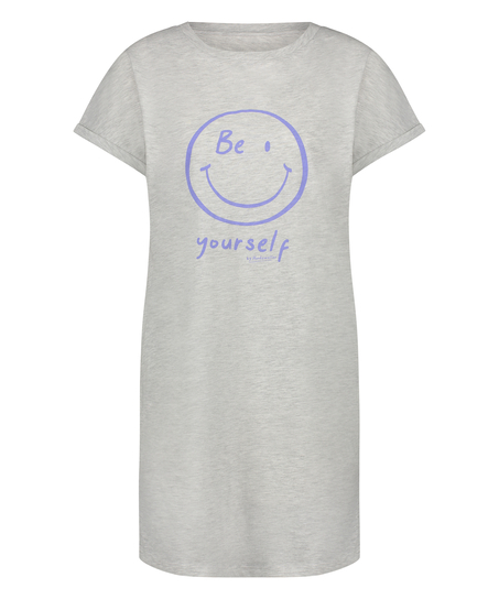 Round Neck Nightshirt, Gray