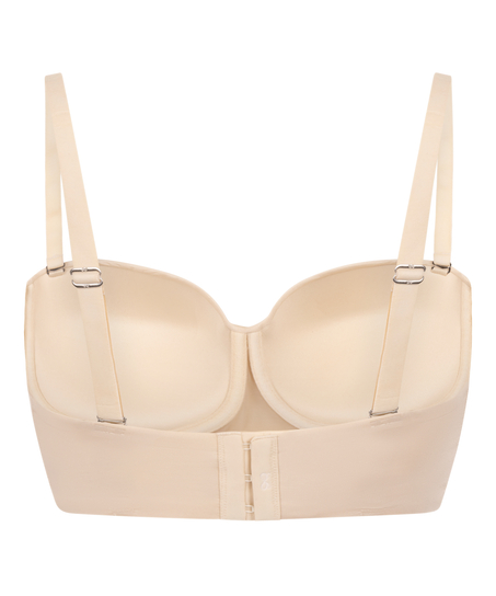 Smooth Padded Underwired Strapless Push-Up Bra, Beige