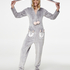 Novelty Fleece Onesie, Gray
