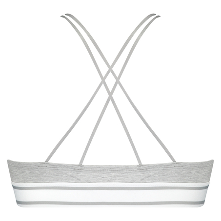 Casey cotton padded triangle bralette, Gray