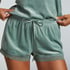 Velvet lace shorts, Green