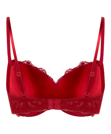 Marine Padded Underwired Bra, Red