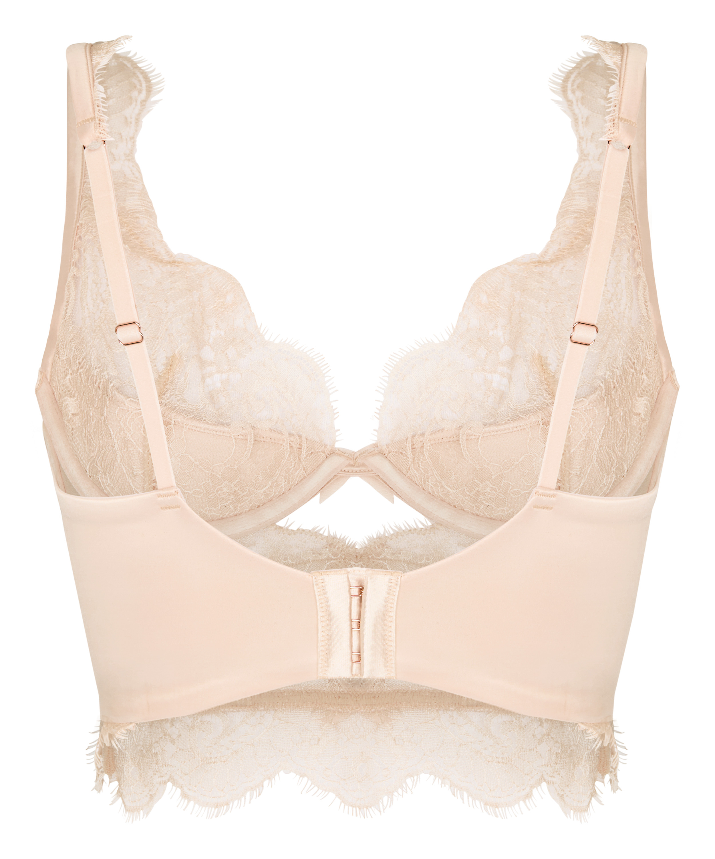 Non-Padded Underwired Longline Bra Sylvia, Beige, main