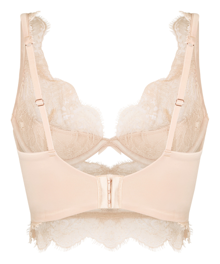 Non-Padded Underwired Longline Bra Sylvia, Beige