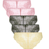 5-pack Invisible Lace Back Brazilian, Pink
