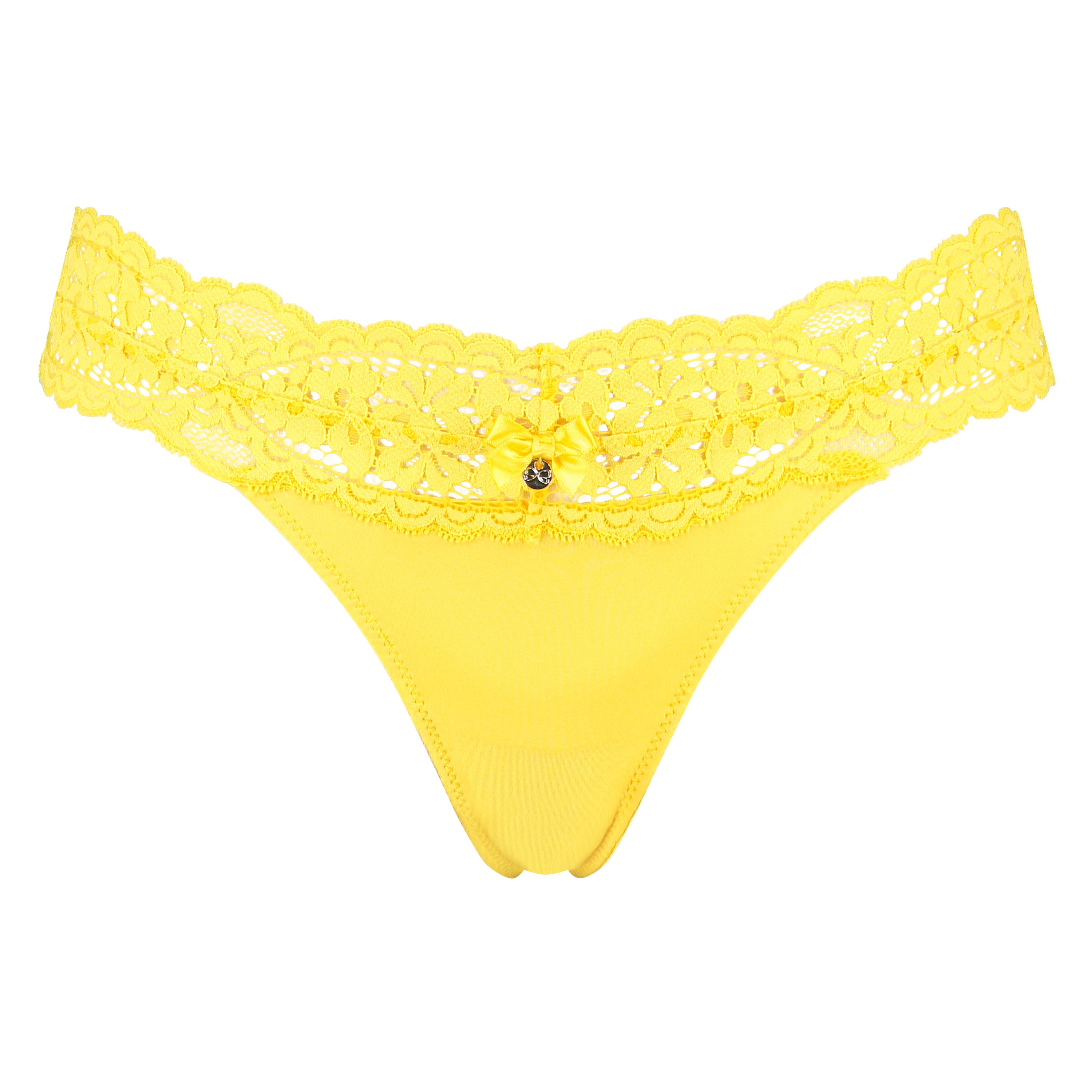 Rose Extra Low Rise Thong, Yellow, main
