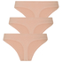 Multipack Cotton Thong, Beige