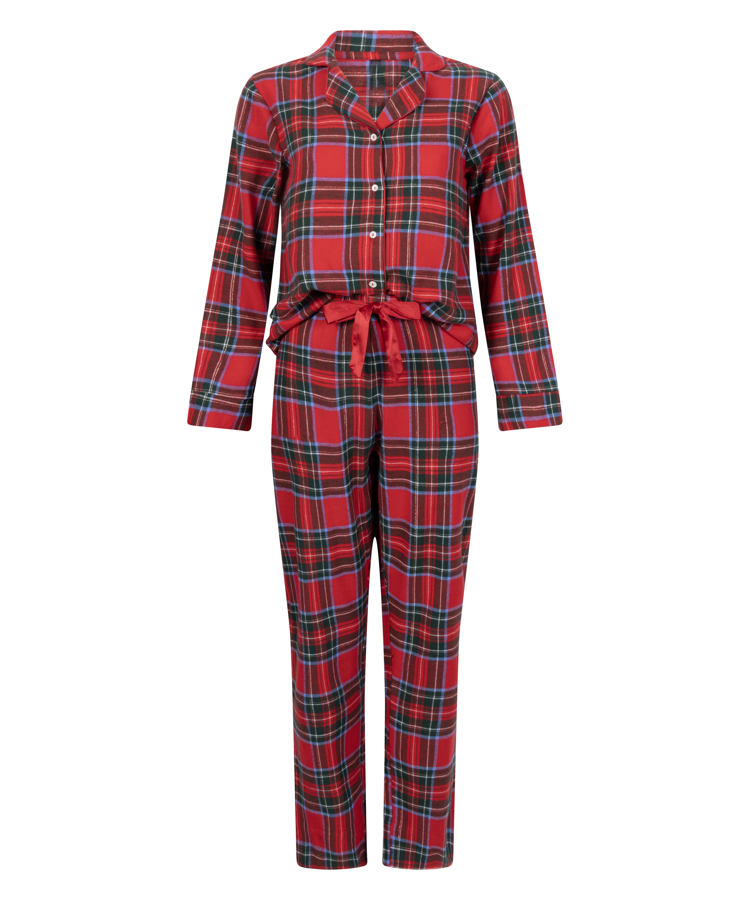 Flannel Pyjama Set, Red, main