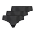 3-pack invisible Brazilian, Black
