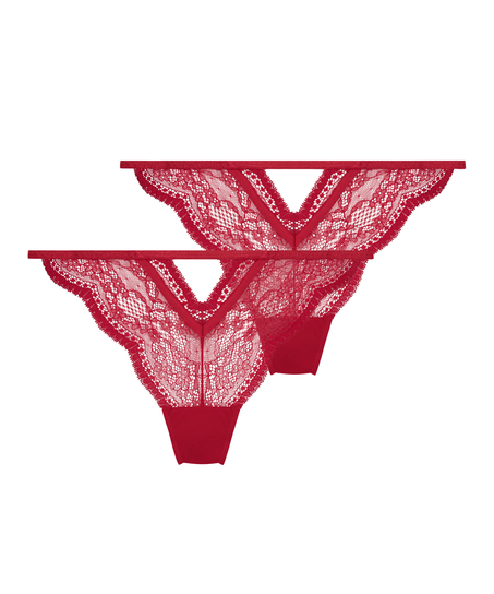 2-pack Isabelle Brazilian knickers, Red