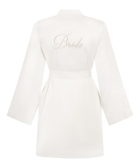 Kimono Bridal Satin, White