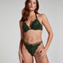Saffron Padded Underwired Push-Up Bra, Green