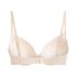 Plunge Padded Underwired Bra, Beige