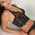 Non-Padded Underwired Longline Bra Sylvia, Black