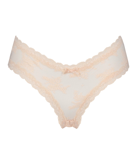 V-shaped Brazilian knickers mesh, Pink