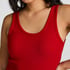 Singlet Brushed Jersey Rib, Red
