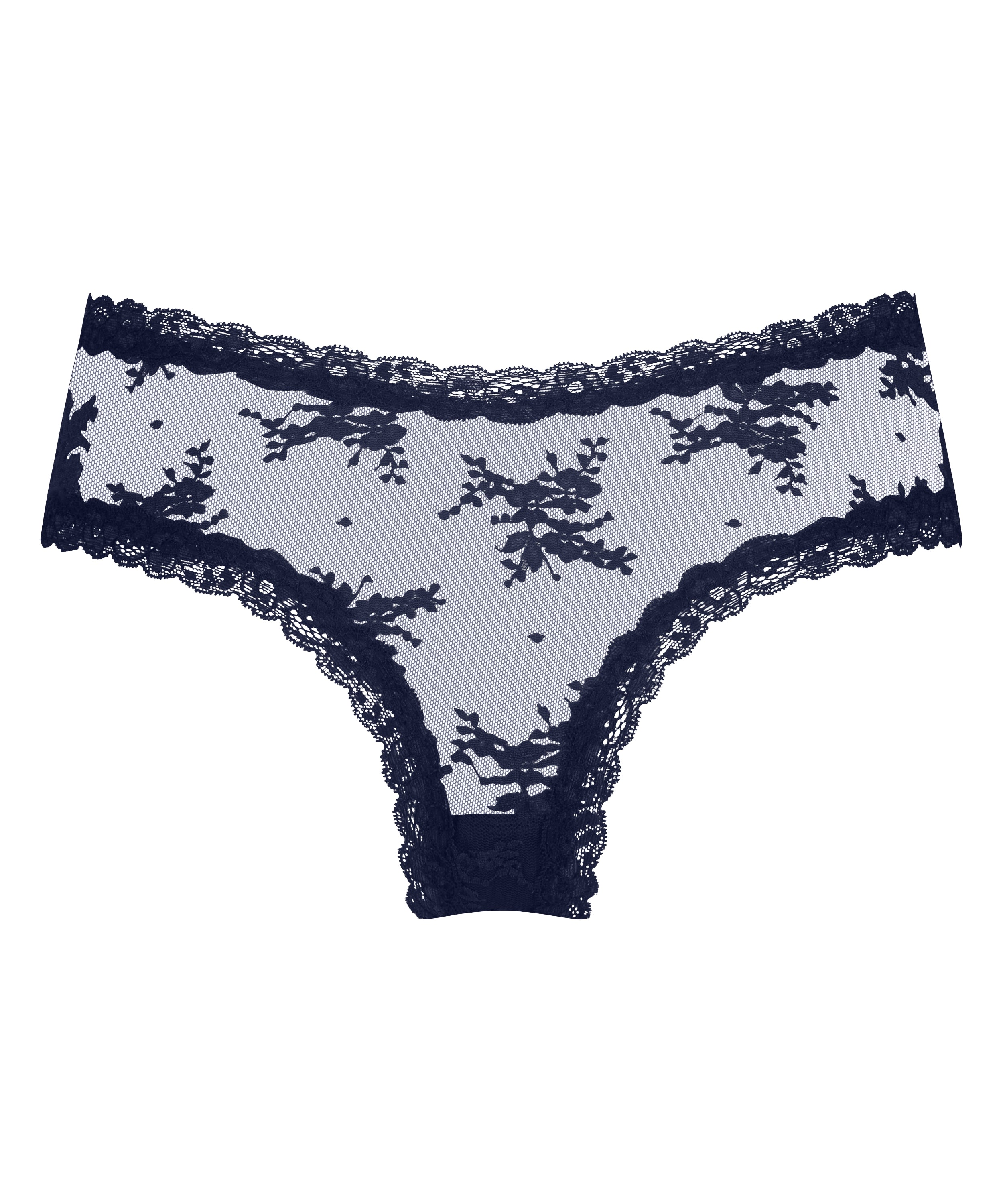 V-shaped Brazilian knickers mesh, Blue, main