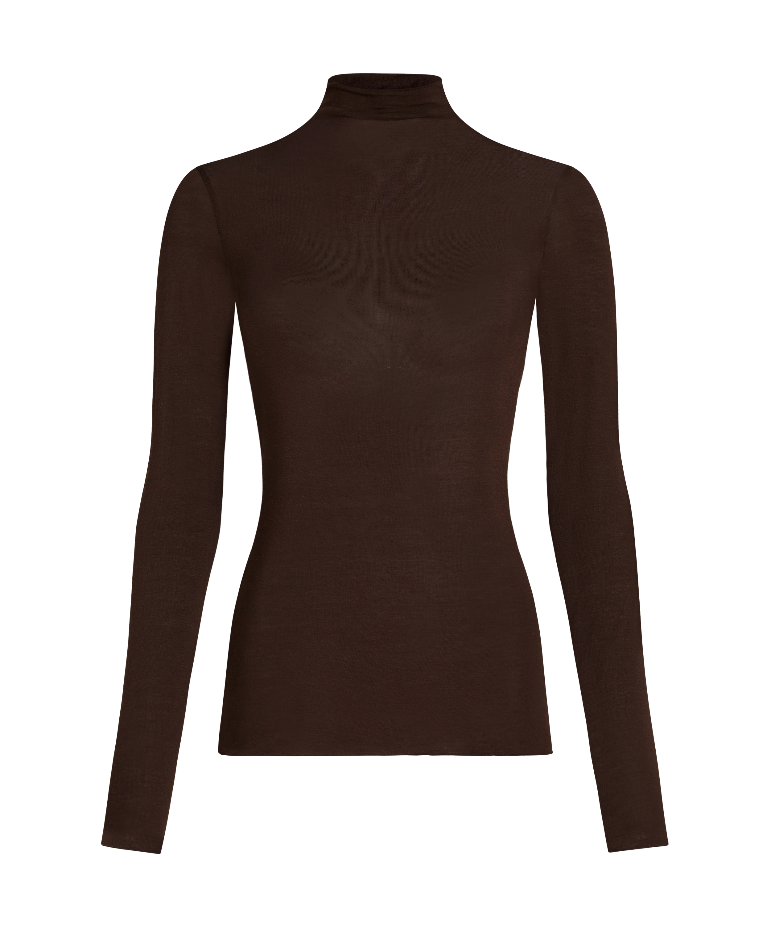 super soft Turtleneck shirt with Cashmere, Brown, main