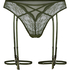Isabelle High-Waisted Highleg Thong, Green