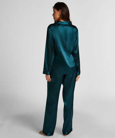 Pyjama Set Shiny Satin, Blue