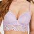 Shiloh Padded Longline Non-Underwired Bra, Purple