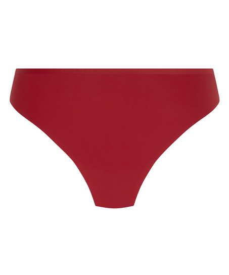 Lace Back Invisible Thong, Red