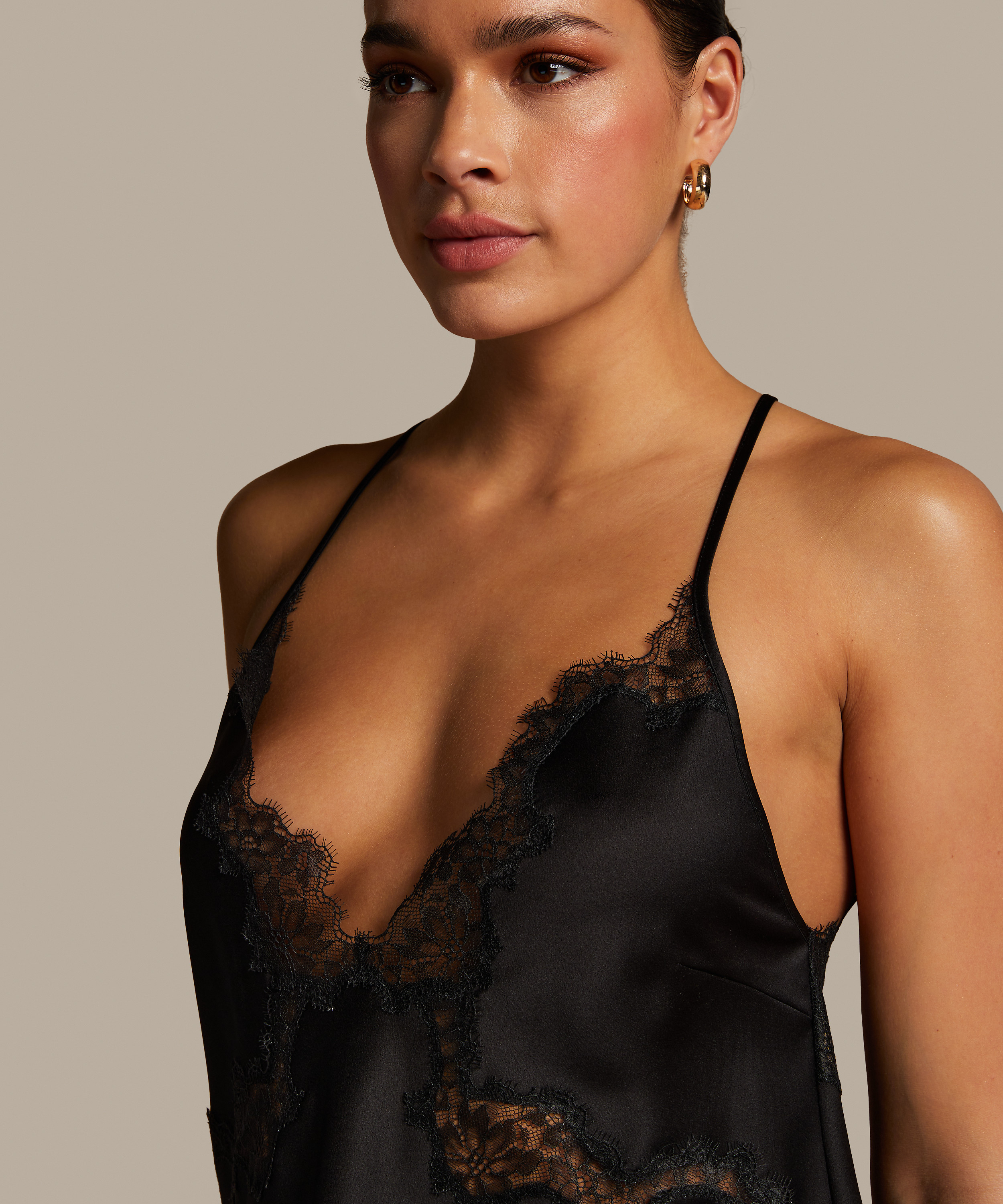 Sophia Lace Cami, Black, main
