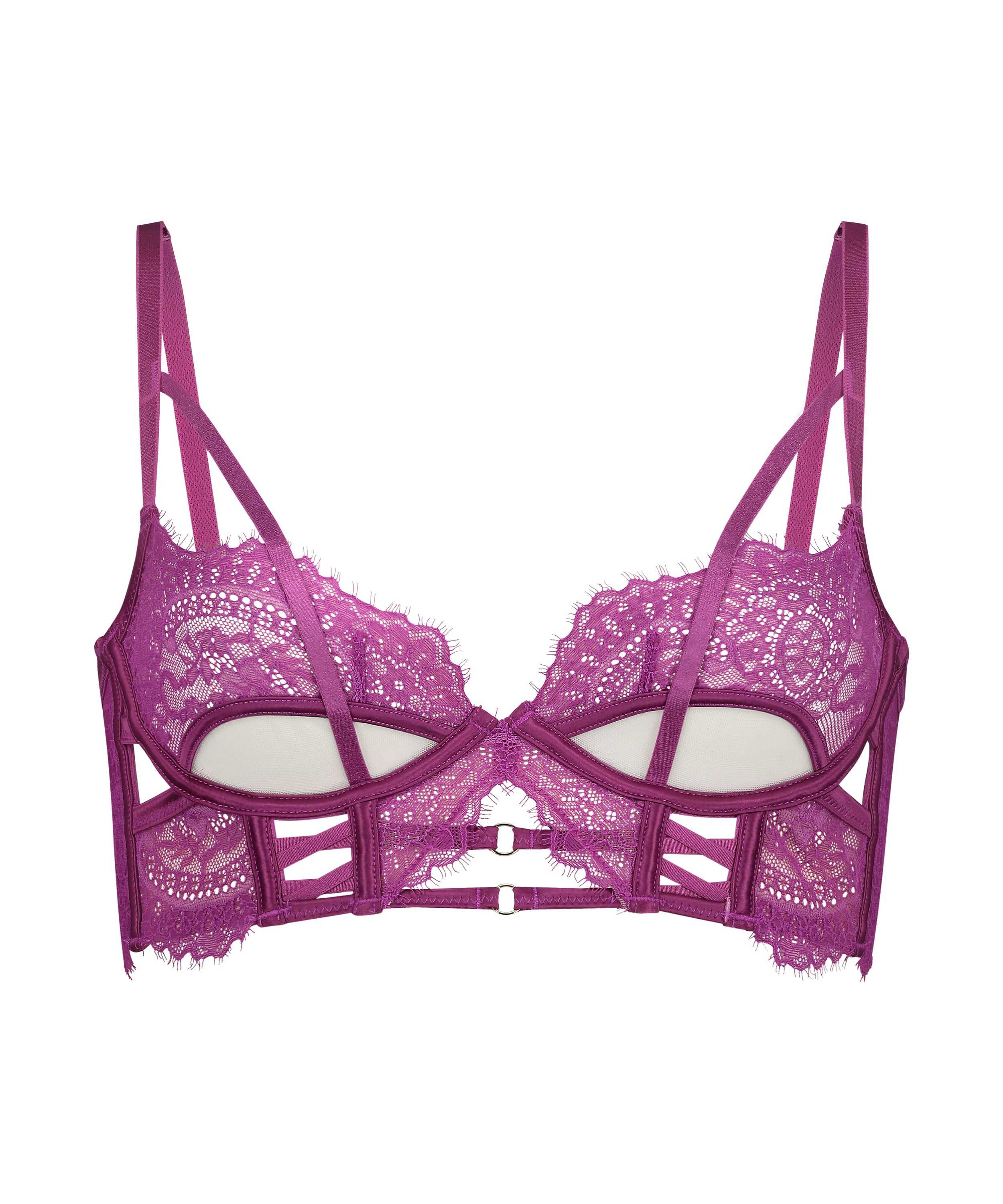 Monet Non-Padded Longline Underwired Bra, Purple, main