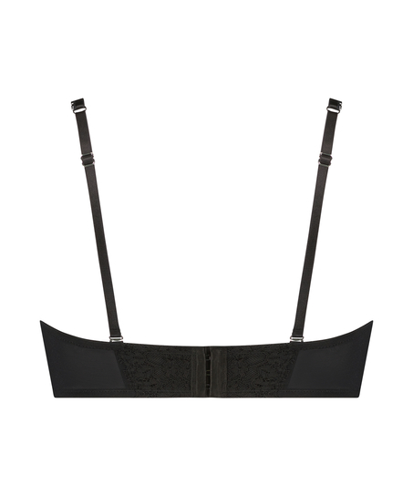 Daisy Padded Strapless Underwired Bra, Black